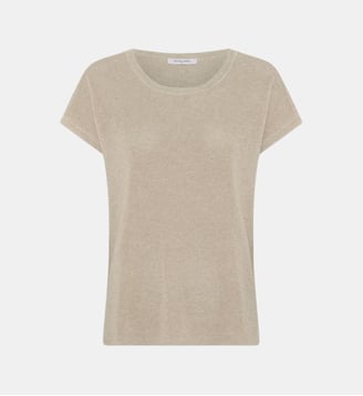 Pull col rond en maille irisée - LIXIA - Gerard Darel - Naturel
