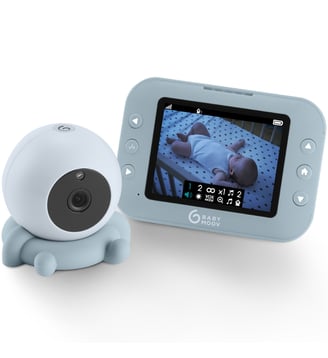 Babyphone avec caméra sans fil Yoo Roll - BABYMOOV - Bleu