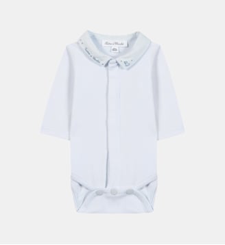 Body -  coton col pointu - Tartine Et Chocolat - Bleu ciel