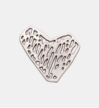 pin's coeur - Agnès b. - Metal argent