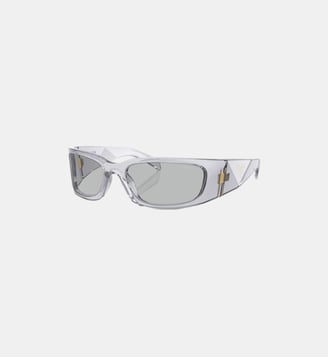 Lunettes de soleil Papillon PR A14S - Prada - Transparent gris