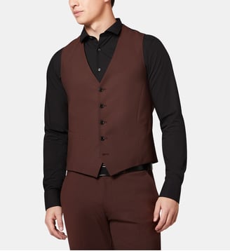 Gilet de costume Nicolo - Digel - Brun rouille