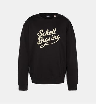 Sweatshirt imprimé col rond - Schott - Noir