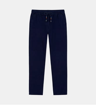 Pantalon droit coton - Serge Blanco - Bleu marine