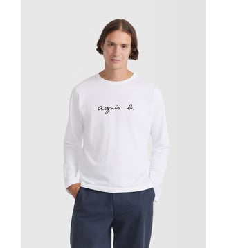 T-shirt droit Coulos en coton - Agnès b. - Blanc