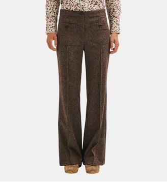 Pantalon 7/8 chiné - MATH - Pablo - Marron