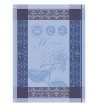 Torchon pur coton - Garnier Thiebaut - Bleu