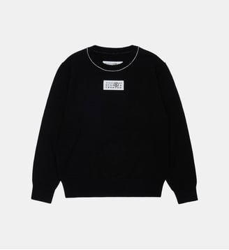 Pull ras-du-cou en mélange de laine - MM6 Maison Margiela - Noir