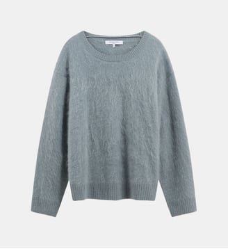 Pull à col rond en cachemire brossé - RIDA - Gerard Darel - Bleu grisé