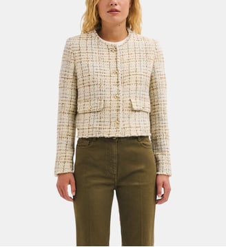 Veste sans col en tweed et lurex - JALINE Pablo