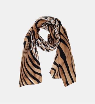 Foulard imprimé à rayures ALBA - La Petite Etoile - Camel