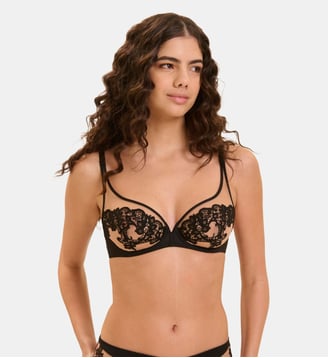 Soutien-gorge avec armature décolleté plongeant - Noir Tatoo - Simone Pérèle - Noir tatoo