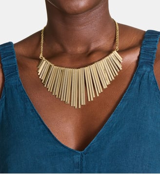 Collier ras de cou en métal - La Fée Maraboutée - Doré