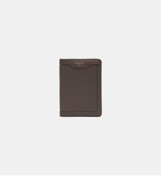 Porte-passeport en cuir signature - Lancel - Gris