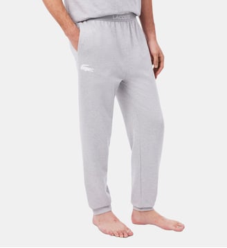 Jogging d'intérieur molleton - Lacoste - Gris chiné blanc