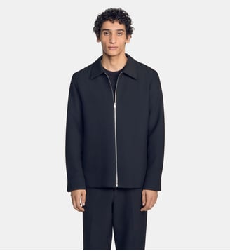 Chemise zippée en jersey - Sandro - Noir