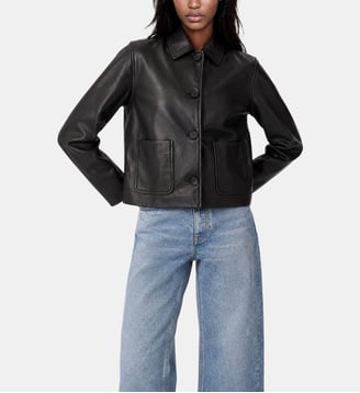 Blouson en cuir - The Kooples - Noir
