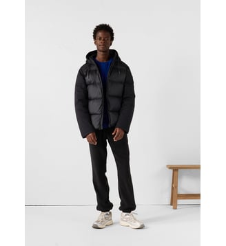 Veste puffer bi-matière Thunder - Jott - Noir