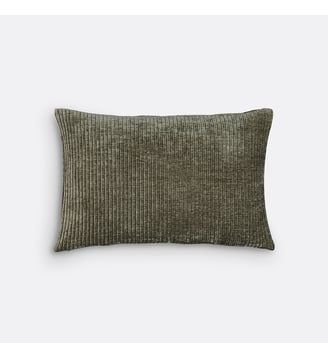 Housse de coussin, 60x40 cm, en velours côtelé - La Redoute Interieurs - Kaki