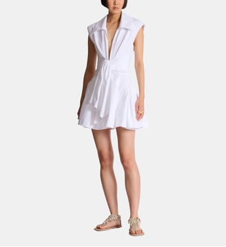 Robe chemise en coton - Balmain - Blanc