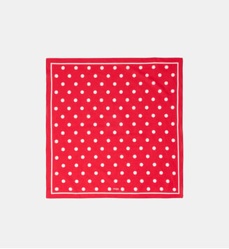 Bandana à pois en coton - Maje - Rouge pois print