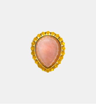 Bague réglable goutte sertie de perles PARATY - Hipanema - Rose