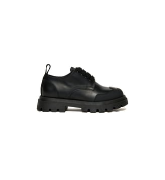 Chaussures à lacets avec logo sur le bout - Marni - Noir