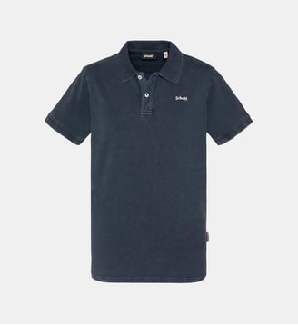 Polo effet délavé - Schott - Marine