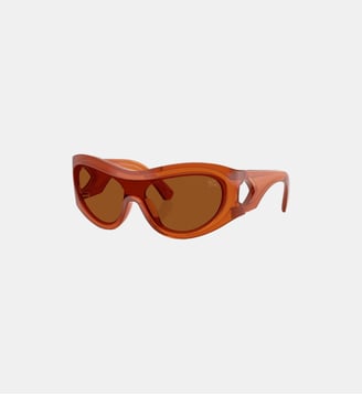 Lunettes de soleil Irrégulier BE4465 - Burberry - Rouille