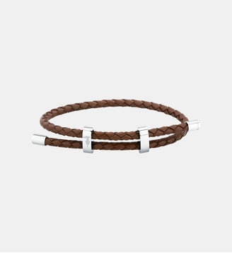 Bracelet T-LEATHER - Trussardi - Brown et stainless steel