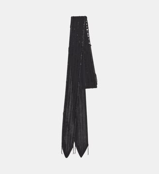 Foulard en voile à sequins - RITA - Gerard Darel - Noir