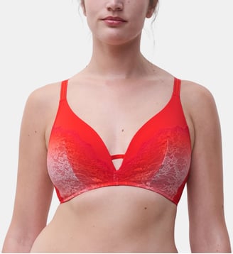 Soutien-gorge sans armature en dentelle - Chantelle Pulp - Crème