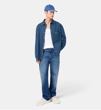 Casquette denim de coton - Lacoste - Bleu denim