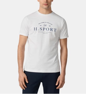 T-Shirt Coupe Regular Avec Logo Graphique Script - Hackett London - Blanc