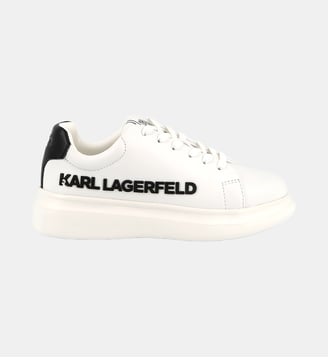 Baskets en cuir à lacets - Karl Lagerfeld Kids - Blanc