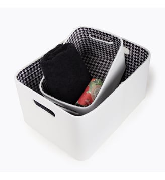 Panier vide poche blanc - HUDSON - Bath Bazaar - Blanc