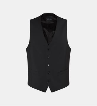 Gilet de costume en laine regular Dan - Digel - Noir