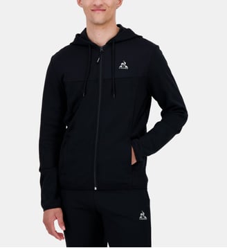 Sweat zippé à capuche Coq d'Argent - Le Coq Sportif - Noir
