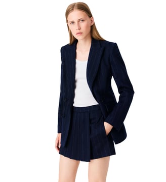 Short tailleur avec lurex - Maje - Marine