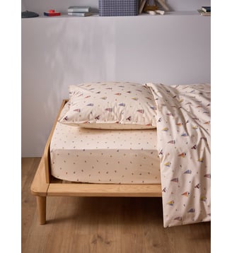 Drap-housse percale de coton "Matéo" - Cyrillus - Imprimé multico