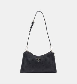 Sac d'épaule Cresidia logo 4G pivoine - Guess - Noir