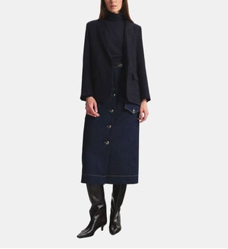 Veste Bruna coupe droite - Ines de la Fressange Paris - Bleu marine