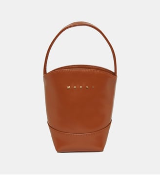 Sac à main Flower Basket avec logo - Marni - Brun