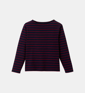 T-shirt marinière Garçon - Cyrillus - Rayure bordeaux