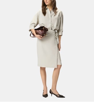 Robe midi avec haut chemise - Pinko - Gris