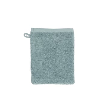 Gant de toilette  en coton - Desforges - Vert grisé