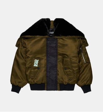 Blouson bomber avec logo imprimé - Dsquared2 - Kaki
