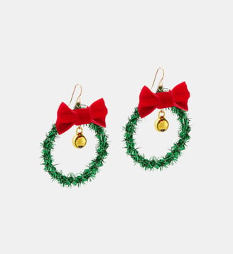 Boucles d'oreilles Noël couronnes - Balaboosté - Vert