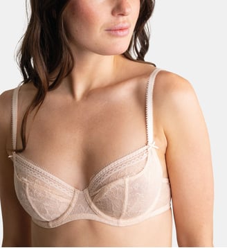 Soutien-gorge emboitant à armatures JEANNE - Passionata - Beige et rose