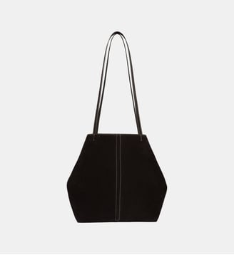 Petit Cabas Daily en cuir velours - Vanessa Bruno - Noir